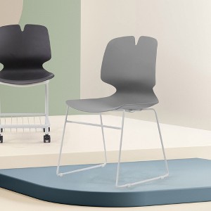 Racxily Set of 4 Stacking Office Chairs, Ergonomic Polypropylene Seat with Steel Frame. (4 pcs) - 1 of 4