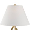 Possini Euro Design Infinity 30 1/4" Tall Large Modern End Table Lamp Gold Brass Finish Marble Metal Single White Shade Living Room Bedroom Bedside - 3 of 4