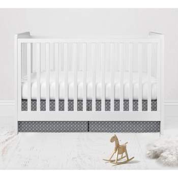 Bacati - Woodlands Gray Arrows Neutral Cotton Crib/Toddler Crib Skirt