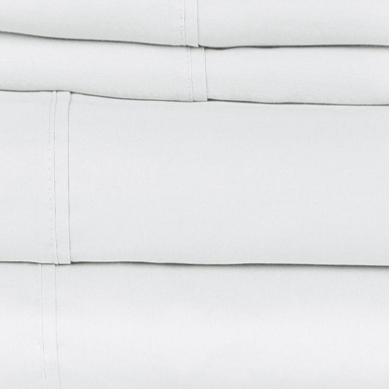 Castle Hill London 410 Thread Count Cotton Sateen Sheet Set Deep Pocket - White, 3 of 5