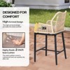 Karl Home | Rope-Woven Iron-framed Bar Stools with Cushion (2-Pack) - 3 of 4