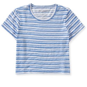 Aeropostale Womens Burnout Cropped Graphic T-Shirt - 1 of 1