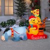 Christmas Inflatable Winnie the Pooh in Sledding Scene with Pooh, Eeyore and Tigger - 2 of 2
