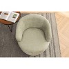 CENGHU Chenille Fabric Swivel Accent Chair, Barrel Chair With Black Powder Coating Metal Ring, for Living Room, Bedroom - 4 of 4