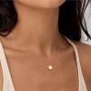 Gold Circle CZ Pendant Necklace for Women, 14K Gold Plated Twist Rope Chain - 4 of 4