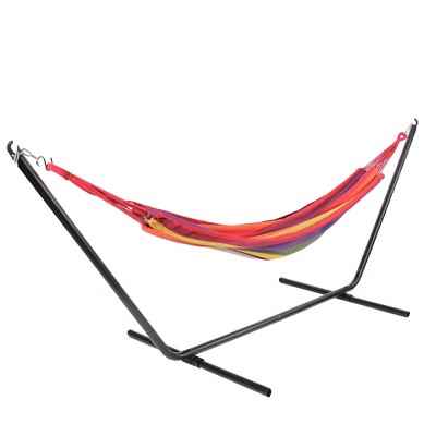 Northlight 76" x 39.5" Wide Striped Woven Single Brazilian Hammock - Red/Yellow