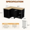 Famapy Corner Dog Crate Furniture for 2 Dogs with Double Rooms & Divider - 3 of 4