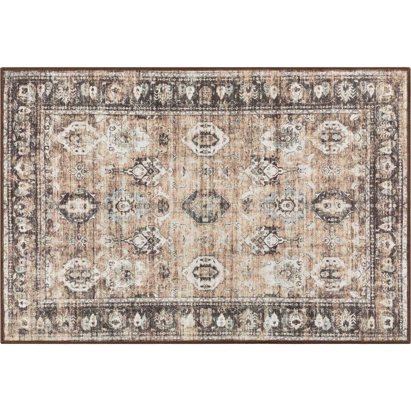 Well Woven Elle Basics Intrigue Non-Slip Rubber Backed Washable Modern Vintage Area Rug -  for Living Room, Bedroom, Hallways, and Kitchen, 1 of 10