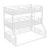 TIRAMISUBEST Twin over Twin over Full Size Triple Bed Frame with Safety Guardrails & Ladder, Metal Bunk Bed with Floor Bed - 4 of 4