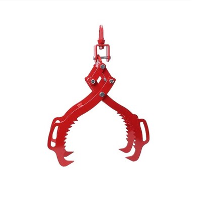 32 inch Log Lifting Tongs, 4 Claw Hook, Heavy Duty Felled Timber Claw Hook Logging Grabber