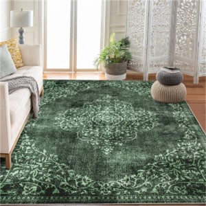Fulvari Washable Rugs for Living Room Area Rug Soft Living Room Rug Carpet-Rugs for Bedroom Vintage Oriental Floral Dining Room Non Slip - 1 of 4