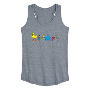 Women's - Sesame Street - SS Group Graphic Racerback Tank - 1 of 4