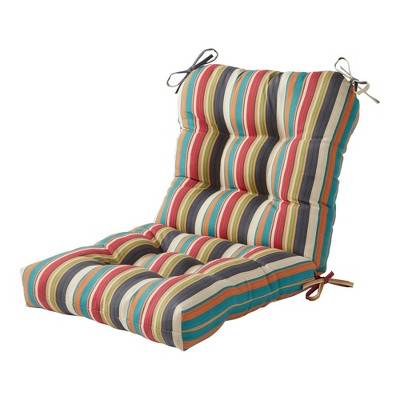 Kensington Garden 21x21 Multi Striped Outdoor Seat And Back Chair   GUEST Cd974359 B597 4a4d B6e5 C36e528a79ec