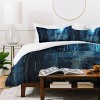 Deny Designs Paul Kimble Night In The Forest Duvet Cover and Pillow Sham Blue - 3 of 4