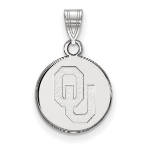 Black Bow Jewelry Sterling Silver Oklahoma Sooners NCAA Small Pendant - 1 of 3
