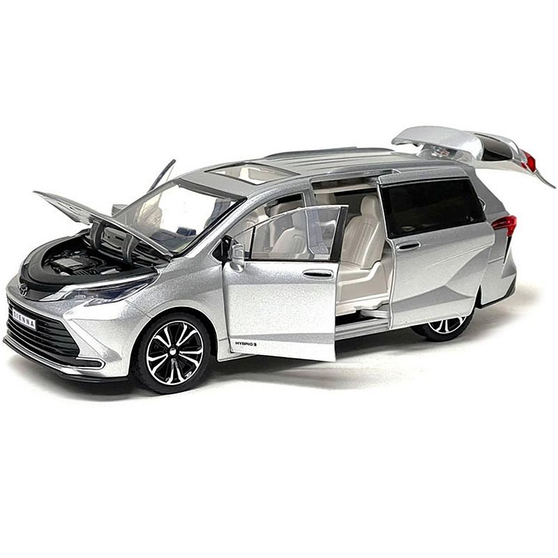 Toyota Sienna Minivan Silver Metallic 1/24 Diecast Model Car, 2 of 4