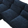 CAVINAS Modern Home Sofa Chair Living Room, Modular U-shaped Sectional Sofa with Waist Pillows, 6 Seat Upholstered Symmetrical Indoor Furniture - 3 of 4