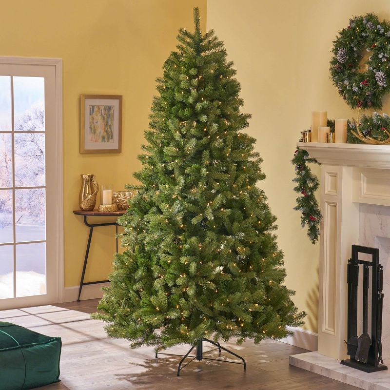 9ft Mixed Spruce Pre-Lit Full Artificial Christmas Tree Clear Lights - Christopher Knight Home, 4 of 8