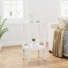 WestinTrends Malibu 36" All Weather HDPE Outdoor Patio Two Shelf Side Table - 2 of 4