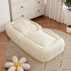 Upholstered Human Dog Sofa Chair with Adjustable Backrest and Pillows, Corduroy Sleeper Chair for Adults and Pets-Baofuwish - 3 of 4