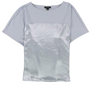 Alfani Womens Metallic-Panel Embellished T-Shirt - 1 of 2
