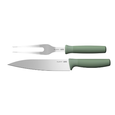 Berghoff Balance Non-stick Stainless Steel 6pc Knife Block Set, Recycled  Material, Green : Target