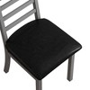FURNIinspire Accent Chairs Set Of 2 Steel Legs And Pu Leather Seats High Back Armless Dining Chairs For Living Room, Grey, 46.85"*19.69"*7.09" - 4 of 4