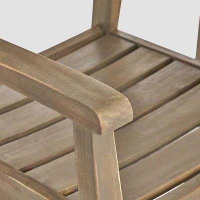 Belasera 9-Piece Gray Acacia Wood Expandable Outdoor Dining Set