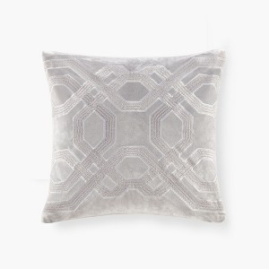 Kumasinova 22"/20"/18" Decorative Pillows for Bed,Hand-Beaded Velvet Couch Pillows with 100% Goose Feather Insert,Bed Pillows for Home Decor - 1 of 4