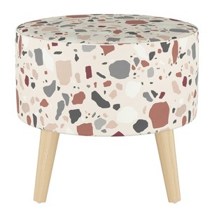 Riverplace Ottoman with Splayed Terrazzo Rust - Project 62 , Terrazzo Red