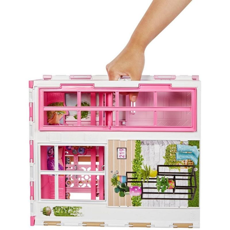 Barbie Dollhouse with Doll, 2 Levels & 4 Play Areas, Fully Furnished, 4 of 9