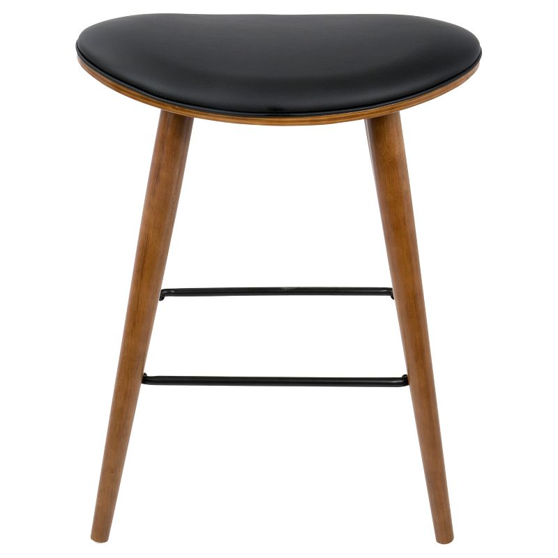 Set of 2 26" Saddle Counter Height Barstools with Faux Leather - LumiSource, 6 of 17