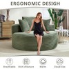 Round Memory Foam Sofa Bed with Sectional Design, Cloud Couch Comfort, and Three Pillows - 2 of 4