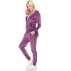 Women's 2 Piece Velour Tracksuit Set - White Mark - 2 of 3