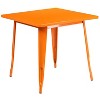 Flash Furniture Commercial Grade 31.5" Square Metal Indoor-Outdoor Table Set with 4 Arm Chairs - 3 of 4
