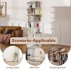 KWPZQEB 6 Tier Rotating Shoe Rack Tower, Spinning Shoe Display Lazy Susan, Revolving 360 Shoe Rack Storage Round Carousel, Handbag Organization, White - 4 of 4