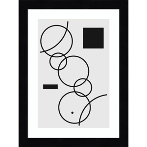 Amanti Art Minimal Shapes No 1 by Jay Stanley Wood Framed Wall Art Print - 1 of 4