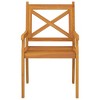 vidaXL Acacia Wood Outdoor Dining Chairs - 3 Piece Patio Furniture Set with Practical Armrests - 4 of 4
