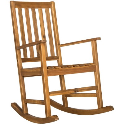 Barstow Teak Wooden Rocking Chair with Arms