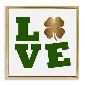 Stupell Industries St Patrick's Day Clover Love, 18" x 18" - 1 of 4