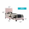 Twin Size Platform Bed with Upholstered Headboard for Bedroom - 4 of 4