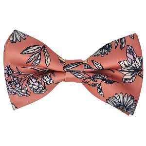 Men's Floral Printed Design 2.75 W And 4.75 L Inch Pre-Tied adjustable Bow Tie - 1 of 3