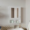 GlasFlength Decorative Wall Mirrors Wall Art Bathroom Decor Cabinet Open Storage Cabinet Mirrors for Bathroom Wall, White, 6.6"*20.9"*29" - 2 of 4