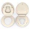 Elongated Toilet Seat with Toddler Seat Built In, Slow Close Magnetic Lid, Potty Training Seat for Kids and Adults, Safe PP Material - 2 of 4