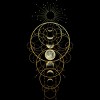Men's Design By Humans Moon Phases Abstract By timea T-Shirt - 2 of 4