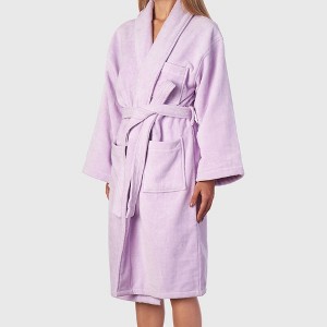 Alpine Swiss Blair Womens Cotton Terry Cloth Bathrobe Shawl Collar Velour Spa Robe - 1 of 4