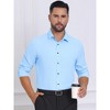 INSPIRE CHIC Men's Solid Color Button Down Long Sleeves Stretch Business Dress Shirt - 4 of 4