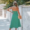 Women's Retro Green & White Polka Dot Halterneck Midi Dress - Cupshe - image 4 of 4