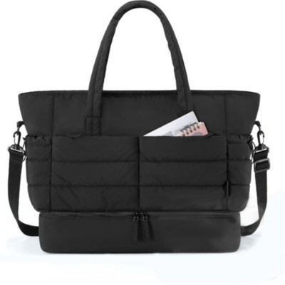 FATMOON Fitness Bag  - Travel Bag with Shoe Compartment Luggage Bag Quilted Sports Bag for Women