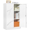 2 Door Metal Storage Cabinet with Locking Doors and Adjustable Shelf, Folding Filing Storage Cabinet, Folding Storage Locker Cabinet for Home Office - 4 of 4